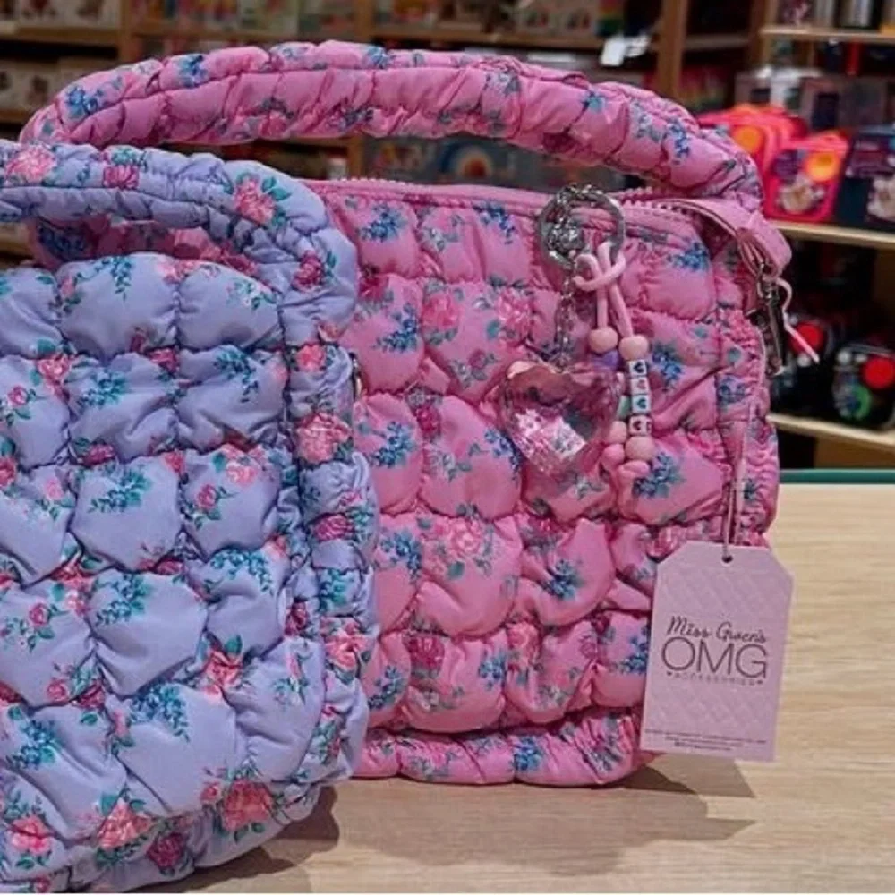 💕 Miss Gwen's OMG Accessories Pink Pack W/Quilted Bag W/Bow & Pink Trucker Hat💕